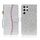 Custodia per cellulare in pelle con polvere glitterata per Samsung Galaxy S24 Ultra 5G (argento)