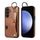 Per Samsung Galaxy S23 FE 5G Custodia per telefono con anello per slot per schede da polso con texture in vitello (marrone) Per Samsung Galaxy S23 FE 5G Custodia per telefono con anello per slot per schede da polso con texture in vitello (marrone)