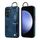 Per Samsung Galaxy S23 FE 5G Custodia per telefono con anello per slot per schede da polso con struttura in vitello (blu) Per Samsung Galaxy S23 FE 5G Custodia per telefono con anello per slot per schede da polso con struttura in vitello (blu)