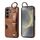 Per Samsung Galaxy S24+ 5G Custodia per telefono con anello per slot per schede da polso con texture in vitello (marrone) Per Samsung Galaxy S24+ 5G Custodia per telefono con anello per slot per schede da polso con texture in vitello (marrone)