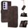 Per vivo Y100 5G IDN/Y200e 5G Global Cubic Skin Feel Custodia in pelle con vibrazione (marrone) Per vivo Y100 5G IDN/Y200e 5G Global Cubic Skin Feel Custodia in pelle con vibrazione (marrone)