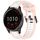 Per cinturino in silicone strutturato bicolore Garmin Vivoactive 4 22mm (bianco + rosa)