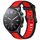 Per Xiaomi MI Watch S1 22mm cinturino in silicone strutturato bicolore (rosso + nero) Per Xiaomi MI Watch S1 22mm cinturino in silicone strutturato bicolore (rosso + nero)