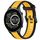 Per Xiaomi Haylou RT2 LS10 cinturino in silicone strutturato bicolore da 22 mm (giallo + nero) Per Xiaomi Haylou RT2 LS10 cinturino in silicone strutturato bicolore da 22 mm (giallo + nero)