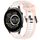 Per Xiaomi Haylou RT2 LS10 cinturino in silicone strutturato bicolore da 22 mm (bianco + rosa) Per Xiaomi Haylou RT2 LS10 cinturino in silicone strutturato bicolore da 22 mm (bianco + rosa)
