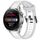 Per Huawei Watch 3 Pro Nuovo cinturino in silicone strutturato bicolore da 22 mm (bianco + grigio) Per Huawei Watch 3 Pro Nuovo cinturino in silicone strutturato bicolore da 22 mm (bianco + grigio)