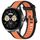 Per Huawei Watch Buds cinturino in silicone strutturato bicolore da 22 mm (arancione + nero) Per Huawei Watch Buds cinturino in silicone strutturato bicolore da 22 mm (arancione + nero)