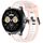 Per Huawei Watch Buds cinturino in silicone strutturato bicolore da 22 mm (bianco + rosa) Per Huawei Watch Buds cinturino in silicone strutturato bicolore da 22 mm (bianco + rosa)