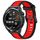 Per Huawei Watch GT Runner 22mm cinturino in silicone strutturato bicolore (rosso + nero) Per Huawei Watch GT Runner 22mm cinturino in silicone strutturato bicolore (rosso + nero)