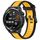 Per Huawei Watch GT Runner 22mm cinturino in silicone strutturato bicolore (giallo + nero) Per Huawei Watch GT Runner 22mm cinturino in silicone strutturato bicolore (giallo + nero)