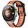 Per Huawei Watch 4 22mm cinturino in silicone strutturato bicolore (arancione + nero) Per Huawei Watch 4 22mm cinturino in silicone strutturato bicolore (arancione + nero)