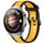 Per Huawei Watch 4 22mm cinturino in silicone strutturato bicolore (giallo + nero) Per Huawei Watch 4 22mm cinturino in silicone strutturato bicolore (giallo + nero)
