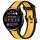 Per Huawei Watch 3 22mm cinturino in silicone strutturato bicolore (giallo + nero) Per Huawei Watch 3 22mm cinturino in silicone strutturato bicolore (giallo + nero)