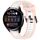 Per Huawei Watch 3 22mm cinturino in silicone strutturato bicolore (bianco + rosa) Per Huawei Watch 3 22mm cinturino in silicone strutturato bicolore (bianco + rosa)