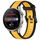 Per Huawei Watch 3 Pro 22mm cinturino in silicone strutturato bicolore (giallo + nero) Per Huawei Watch 3 Pro 22mm cinturino in silicone strutturato bicolore (giallo + nero)