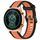 Per Honor Watch GS 4 22mm cinturino in silicone strutturato bicolore (arancione + nero) Per Honor Watch GS 4 22mm cinturino in silicone strutturato bicolore (arancione + nero)