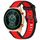 Per Honor Watch GS 4 22mm cinturino in silicone strutturato bicolore (rosso + nero) Per Honor Watch GS 4 22mm cinturino in silicone strutturato bicolore (rosso + nero)