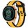 Per Honor Watch GS 4 22mm cinturino in silicone strutturato bicolore (giallo + nero) Per Honor Watch GS 4 22mm cinturino in silicone strutturato bicolore (giallo + nero)