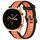 Per Honor Watch GS 3 22mm cinturino in silicone strutturato bicolore (arancione + nero) Per Honor Watch GS 3 22mm cinturino in silicone strutturato bicolore (arancione + nero)