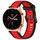 Per Honor Watch GS 3 22mm cinturino in silicone strutturato bicolore (rosso + nero) Per Honor Watch GS 3 22mm cinturino in silicone strutturato bicolore (rosso + nero)
