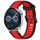 Per Huawei Watch GT3 42mm 20mm cinturino in silicone strutturato bicolore (rosso + nero)
