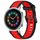 Per Huawei Watch GT2 42mm 20mm cinturino in silicone strutturato bicolore (rosso + nero) Per Huawei Watch GT2 42mm 20mm cinturino in silicone strutturato bicolore (rosso + nero)