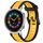 Per Huawei Watch GT2 42mm 20mm cinturino in silicone strutturato bicolore (giallo + nero) Per Huawei Watch GT2 42mm 20mm cinturino in silicone strutturato bicolore (giallo + nero)