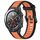 Per Huawei Watch 2 Cinturino in silicone strutturato bicolore da 20 mm (arancione + nero) Per Huawei Watch 2 Cinturino in silicone strutturato bicolore da 20 mm (arancione + nero)