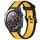 Per Huawei Watch 2 Cinturino in silicone strutturato bicolore da 20 mm (giallo + nero) Per Huawei Watch 2 Cinturino in silicone strutturato bicolore da 20 mm (giallo + nero)