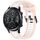 Per Honor MagicWatch2 42mm 20mm cinturino in silicone strutturato bicolore (bianco + rosa) Per Honor MagicWatch2 42mm 20mm cinturino in silicone strutturato bicolore (bianco + rosa)