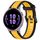 Per cinturino in silicone strutturato bicolore Garmin Active 5 20mm (giallo + nero) Per cinturino in silicone strutturato bicolore Garmin Active 5 20mm (giallo + nero)