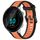 Per cinturino in silicone strutturato bicolore Garmin Forerunner 55 da 20 mm (arancione + nero) Per cinturino in silicone strutturato bicolore Garmin Forerunner 55 da 20 mm (arancione + nero)
