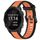 Per Garmin Forerunner 245/245 Music 20mm cinturino in silicone strutturato bicolore (arancione + nero)