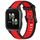 Per cinturino per orologio in silicone testurizzato bicolore Garmin Forerunner Sq2 / Sq2 Music da 20 mm (rosso + nero) Per cinturino per orologio in silicone testurizzato bicolore Garmin Forerunner Sq2 / Sq2 Music da 20 mm (rosso + nero)