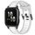 Per cinturino per orologio in silicone testurizzato bicolore Garmin Forerunner Sq2 / Sq2 Music da 20 mm (bianco + grigio) Per cinturino per orologio in silicone testurizzato bicolore Garmin Forerunner Sq2 / Sq2 Music da 20 mm (bianco + grigio)