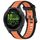 Per cinturino in silicone strutturato bicolore Garmin Forerunner 265S 18 mm (arancione + nero)
