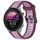 Per cinturino per orologio in silicone testurizzato bicolore Garmin Forerunner 255S 18 mm (viola)
