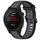 Per Garmin Forerunner 255S Music 18mm cinturino in silicone strutturato a due colori (grigio + nero)