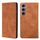 Custodia per telefono in pelle magnetica Skin Feel per Samsung Galaxy S24+ 5G (marrone chiaro) Custodia per telefono in pelle magnetica Skin Feel per Samsung Galaxy S24+ 5G (marrone chiaro)