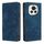 Custodia per telefono in pelle magnetica con spazzola antifurto RFID per Honor Magic6 (blu) Custodia per telefono in pelle magnetica con spazzola antifurto RFID per Honor Magic6 (blu)