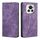 Custodia per telefono in pelle magnetica con spazzola antifurto RFID per Honor Magic6 (viola) Custodia per telefono in pelle magnetica con spazzola antifurto RFID per Honor Magic6 (viola)