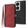 Custodia per telefono in pelle con cinturino a doppia piega con fibbia laterale per Honor X7b (rossa) Custodia per telefono in pelle con cinturino a doppia piega con fibbia laterale per Honor X7b (rossa)