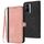 Per vivo Y55s 2023 5G/Y55 5G globale fibbia laterale doppia piega cinturino in pelle custodia per telefono (rosa) Per vivo Y55s 2023 5G/Y55 5G globale fibbia laterale doppia piega cinturino in pelle custodia per telefono (rosa)