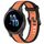 Per cinturino in silicone strutturato bicolore Garmin Venu 2S 18mm (arancione + nero) Per cinturino in silicone strutturato bicolore Garmin Venu 2S 18mm (arancione + nero)