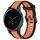 Per cinturino in silicone strutturato bicolore Garmin Vivoactive 4S 18mm (arancione + nero) Per cinturino in silicone strutturato bicolore Garmin Vivoactive 4S 18mm (arancione + nero)