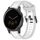Per cinturino in silicone strutturato bicolore Garmin Vivoactive 4S 18mm (bianco + grigio) Per cinturino in silicone strutturato bicolore Garmin Vivoactive 4S 18mm (bianco + grigio)