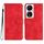 Custodia per telefono in pelle per Honor X7b con motivo a cuore Skin Feel (rossa) Custodia per telefono in pelle per Honor X7b con motivo a cuore Skin Feel (rossa)