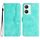 Custodia per cellulare in pelle con motivo a cuore globale per vivo Y03 4G (azzurro) Custodia per cellulare in pelle con motivo a cuore globale per vivo Y03 4G (azzurro)