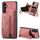 Custodia per telefono posteriore con cerniera in pelle retrò per Samsung Galaxy S23 FE 5G (rosa)