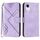 Custodia in pelle per iPhone SE 2024 con motivo a linee Skin Feel (viola chiaro) Custodia in pelle per iPhone SE 2024 con motivo a linee Skin Feel (viola chiaro)